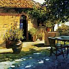 Courtyard Canvas Paintings - Courtyard Retreat